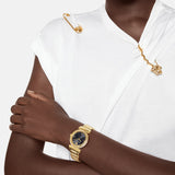 VERSACE V-Motif Gold Stainless Steel Bracelet