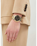 Michael Kors Bradshaw Black Dial Gold Steel Strap